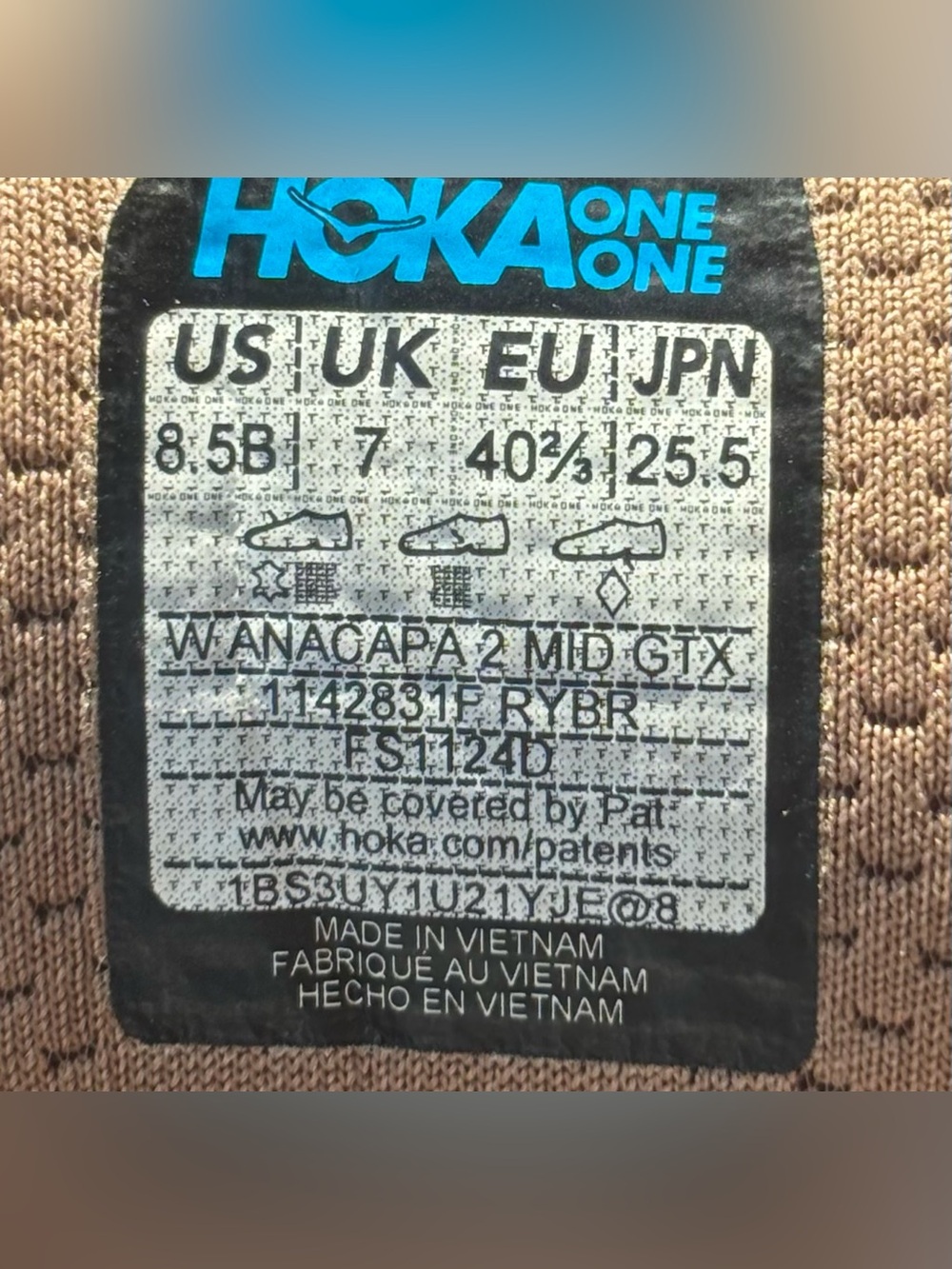 Hoka ONE ONE Anacapa 2 Mid GTX Gore-Tex Rye Bark 1142831F RYBR Hiking Shoes NEW - Picture 9 of 14